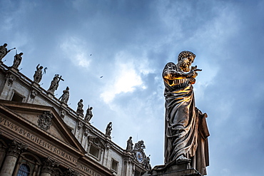 Statue Of Peter At Saint Peter's Basilica, Rome, Italy