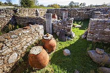 Ruins Of Stone Walls, Philippi, Greece