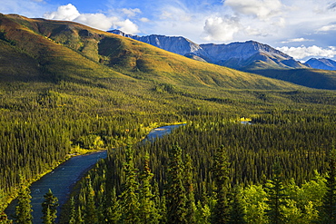 The Lapie River Runs Through The Wilderness Along The South Canol Road, Yukon, Canada