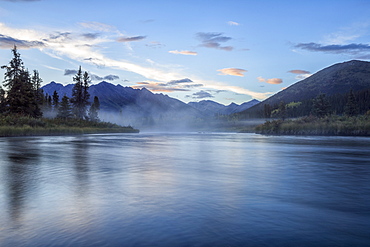 The Lapie River Flows Through The Wilderness Along The South Canol Road, Yukon, Canada