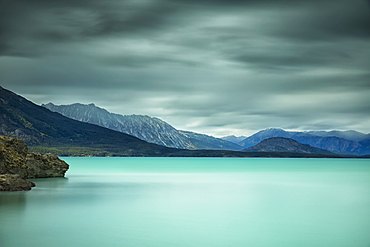 Long Exposure Over Top Of Atlin Lake, British Columbia, Canada