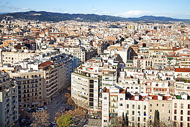 View Of Barcelona From Agbar Tower, Barcelona, Catalonia, Spain