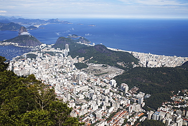 View Of Rio And Sugarloaf Mountain From Christ The Redeemer Statue, Corcovado Mountain, Tijaca National Park, Rio De Janeiro, Brazil