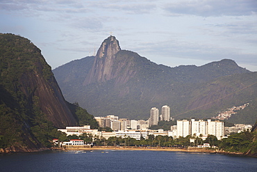 Tiburcio Beach And Christ The Redeemer Statue, Rio De Janeiro, Brazil