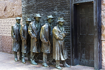 Bronze Statue Depicting People Waiting On A Bread Line During The Great Depression, Franklin Delano Roosevelt Memorial, Washington, District Of Columbia, United States Of America