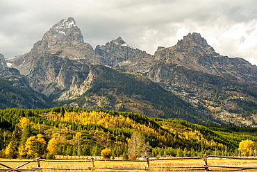 Grand Teton Range In Autumn, Grand Teton National Park, Wyoming, United States Of America