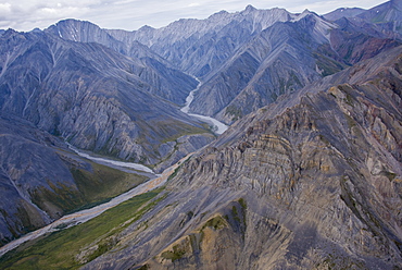 Aerial View Of The Brooks Range In Summer, Anwr, Arctic Alaska