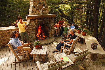 Family Entertaining On Deck