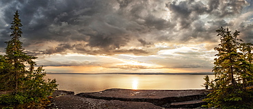 Storm Clouds Over Lake Superior, Thunder Bay, Ontario, Canada