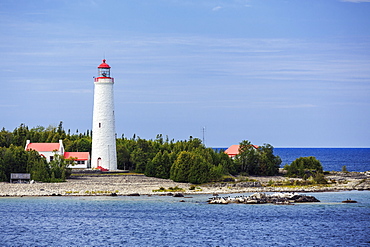 Lighthouse On Cove Island, Fathom Five National Marine Park, Georgian Bay, Lake Huron, Ontario, Canada