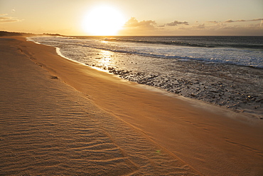 Papohaku Beach Park At Sunset, Molokai, Hawaii, United States Of America