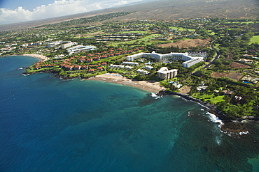 Aerial View Of The Fairmont Hotel And Kea Lani Resort, Polo Beach, Wailea, Maui, Hawaii, United States Of America