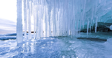 Icicles On Lake Superior, Thunder Bay, Ontario, Canada