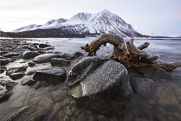 Kathleen Lake At Sunrise During Winter Freeze Up, Kluane National Park, Yukon, Canada