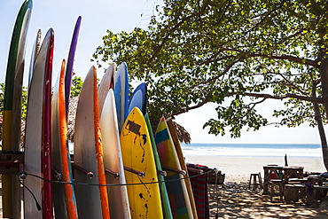 Surf Boards Available For Rent In Playa Hermosa, Nicaragua