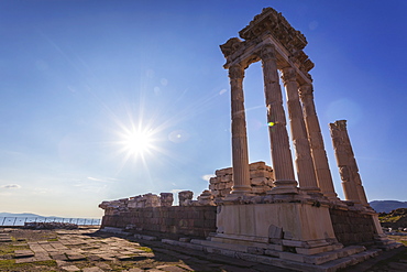 Ruins Of The Temple Of Trajan, The Pergamenes Were Known As The Temple-Keepers Of Asia, Pergamon, Turkey