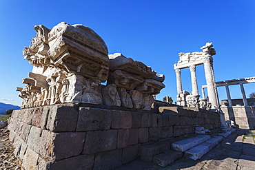 Ruins Of The Temple Of Trajan, Pergamum, Turkey