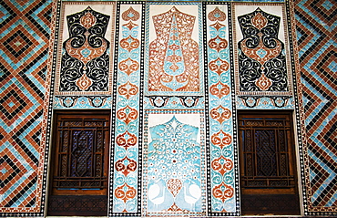 Tile Decorations On The Facade Of The Palace Of Shaki Khans, Shaki, Azerbaijan