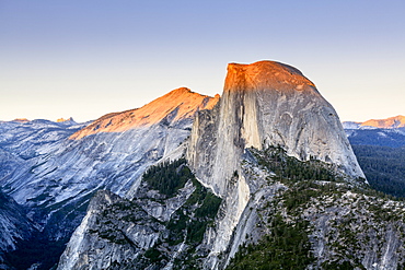 Half Dome At Sunset From Glacier Point, Yosemite National Park, California, United States Of America