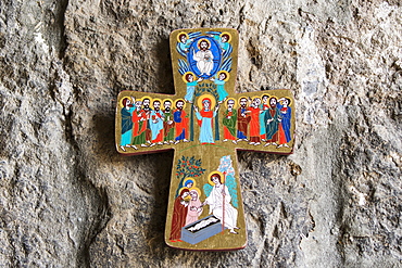 Cross With Paintings Depicting The Life Of Jesus At Khor Virap Monastery, Ararat Province, Armenia