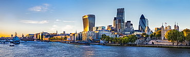 Panorama Of The Skyline Of The City Of London And The Tower Of London, London, England