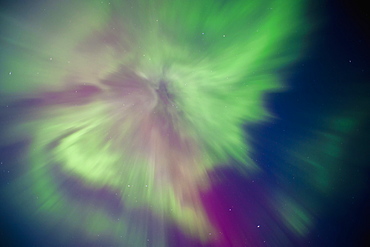 Aurora Borealis Corona Display Over Turnagain Arm, Alaska, United States Of America