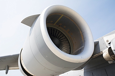 Close Up Of A Military Transport Aircraft Jet Engine, Trenton, Ontario, Canada