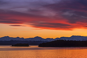 Sunset, Auke Bay, Juneau, Alaska, United States Of America