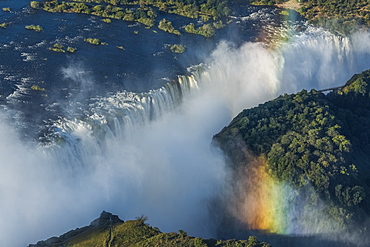 Aerial View Of Victoria Falls And Gorge, Botswana