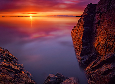 Scenic Sunset Along Turnagain Arm, Southcentral Alaska, Summer