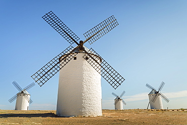 Famous Windmills In Campo Criptana, Where The Stories Of Don Quixote Come From, Ciudad Real, Castilla-La Mancha, Spain