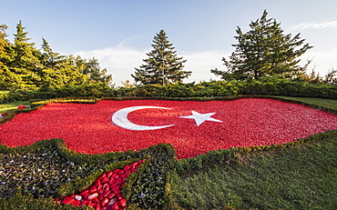 Turkish Flag Made Out Of Stones At Anitkabir, The Mausoleum Of Mustafa Kemal Ataturk, Ankara, Turkey