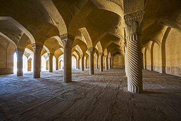 Columns In The Shabestan Or Prayer Hall Of Vakil Mosque, Shiraz, Fars Province, Iran