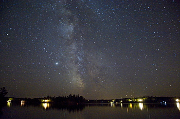 Lake Of The Woods, Ontario, Canada; Night Sky