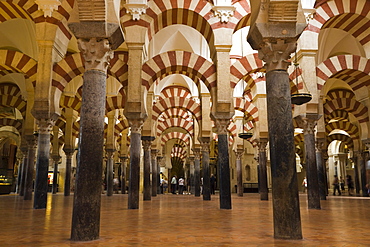 Cordoba, Cordoba Province, Spain; Interior Of La Mezquita, The Great Mosque