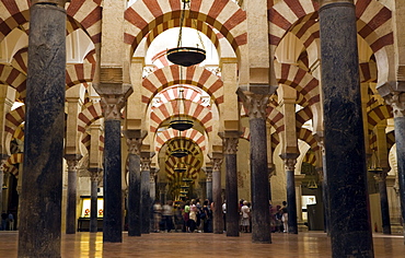 Cordoba, Cordoba Province, Spain; Interior Of La Mezquita, The Great Mosque