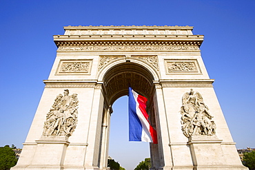 Arch De Triumph On The Champs Elysees