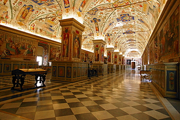 Hallway Of Library At The Vatican Museum Vatican City Rome Italy