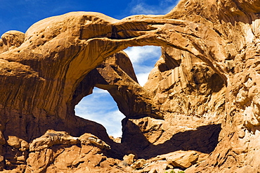 Utah, United States Of America; Double Arch Formation At Arches National Park