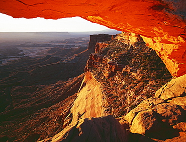 Utah, United States Of America; Sunrise View Of Monument Valley Through Mesa Arch In Canyonlands National Park, Island In The Sky District