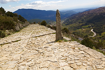 Roman Road At Puerto Del Pico, Near Mombeltran; Sierra De Gredos, Avila Province, Spain