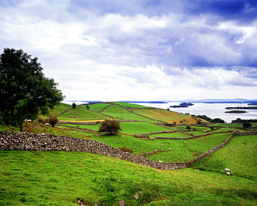 Landscape With Lough Corrib In The Distance, County Galway, Ireland