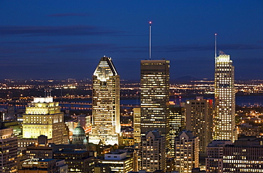 Skyline At Night; Montreal, Quebec, Canada