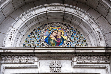 Church Detail Of The Virgin Mary And Baby Jesus; Cork City, County Cork, Ireland