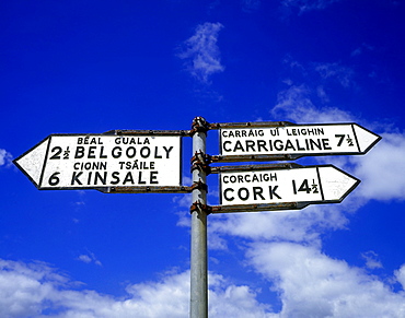 Signpost In Belgooly, County Cork, Ireland