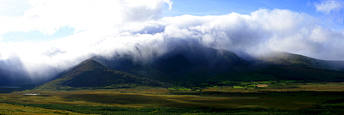 Mount Brandon In Mist Near Dingle, Kerry, Ireland, Europe