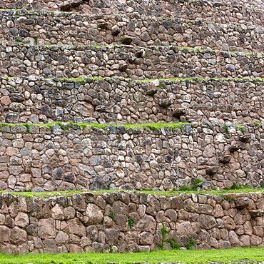 Detail Of Incan Agricultural Terraces; Moray Peru