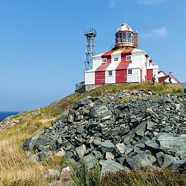 Lighthouse And Building Along The Atlantic Coast, Bonavista, Newfoundland And Labrador, Canada