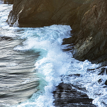 Waves Crashing Against The Rugged Atlantic Coast, Port Rexton, Newfoundland And Labrador, Canada