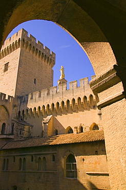 The Papal Palace In Avignon, Vaucluse, France, Europe